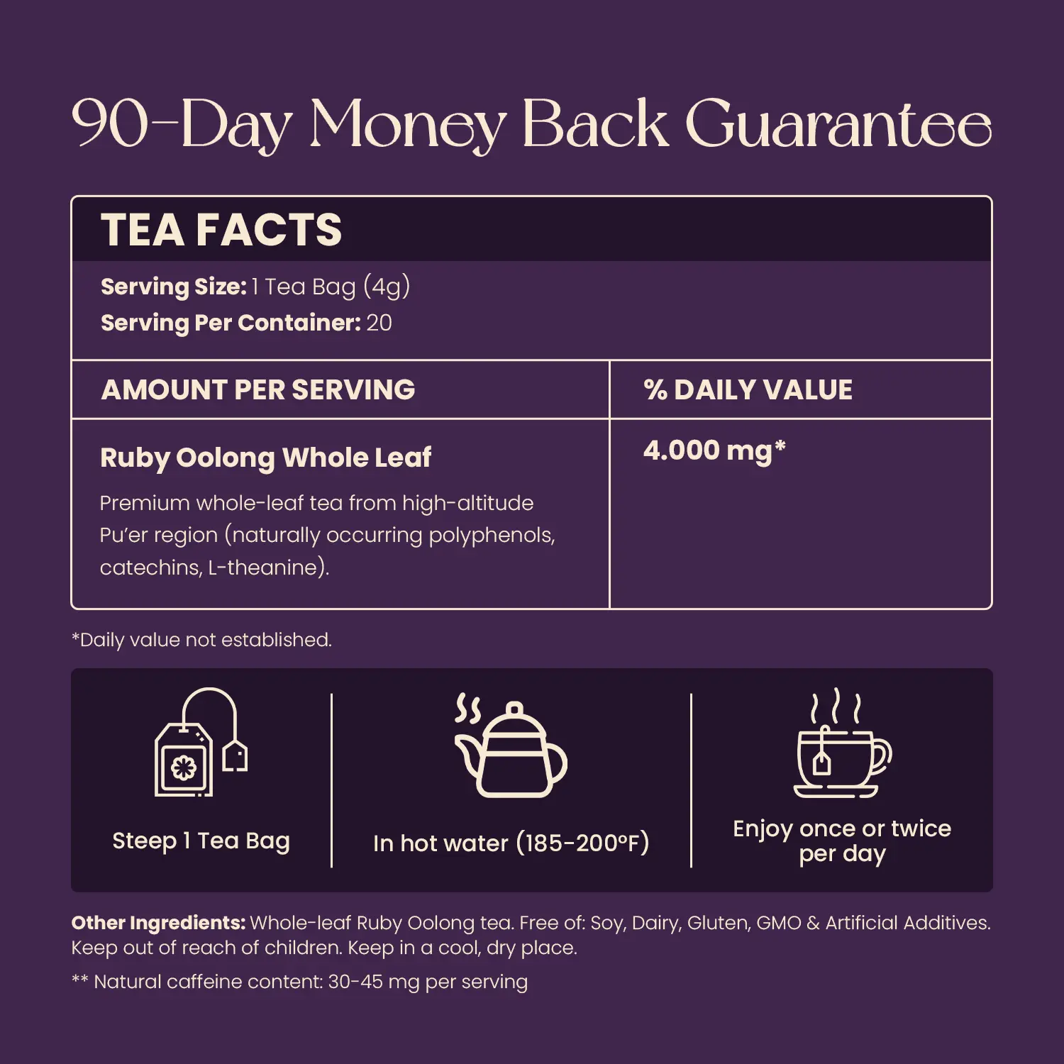 Organic Honey Scented Oolong Tea Bags - Image 9